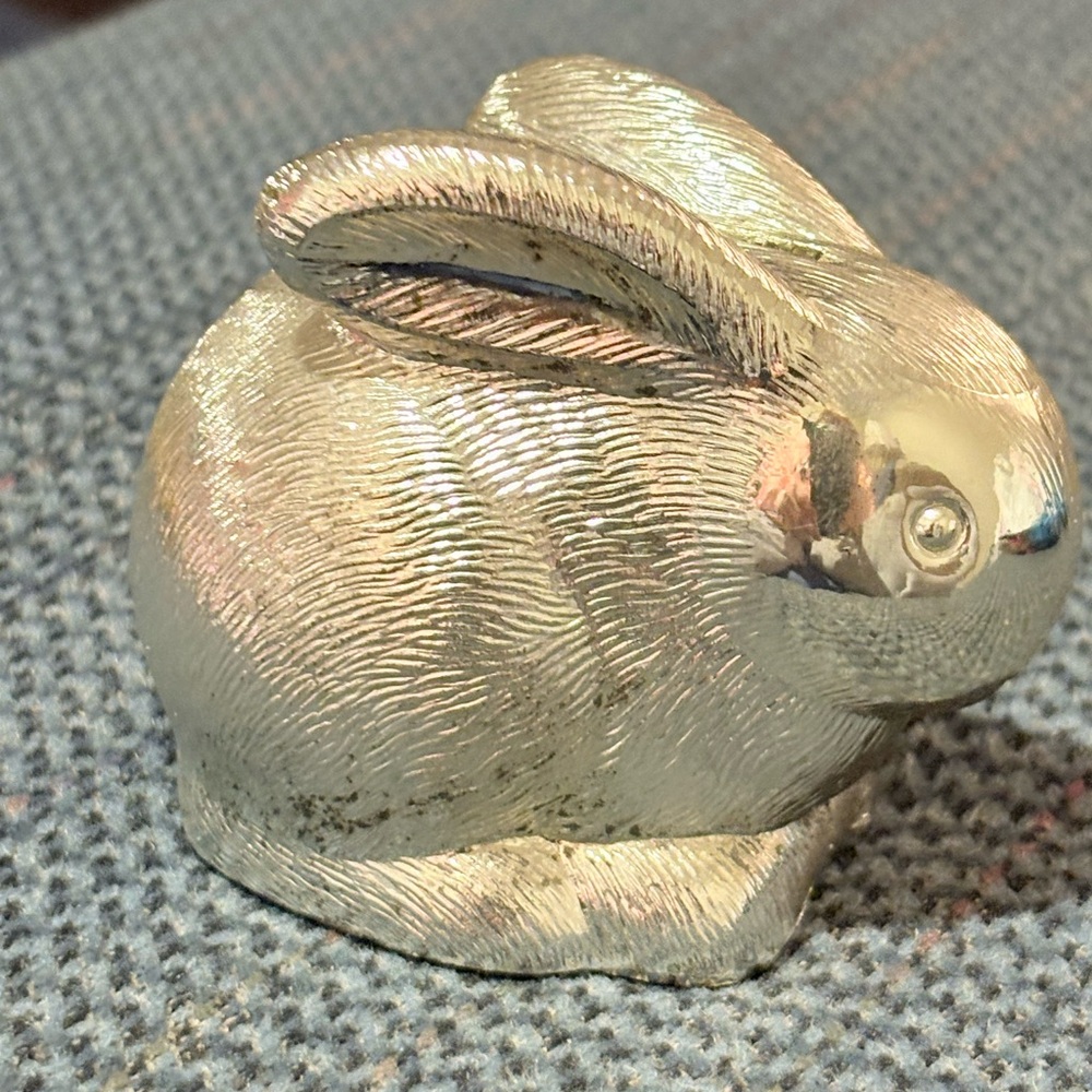 Godinger Silver Bunny Rabbit Coin Bank Made In Japan - Picture 2 of 9